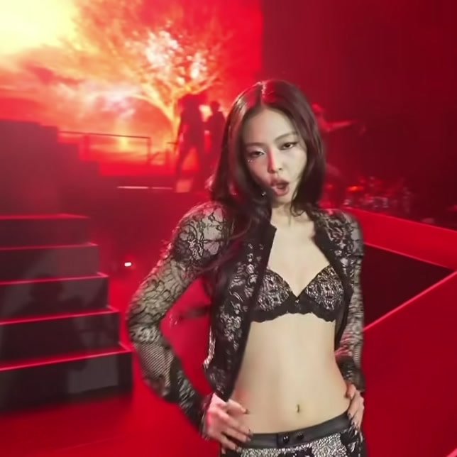 Jennie on stage