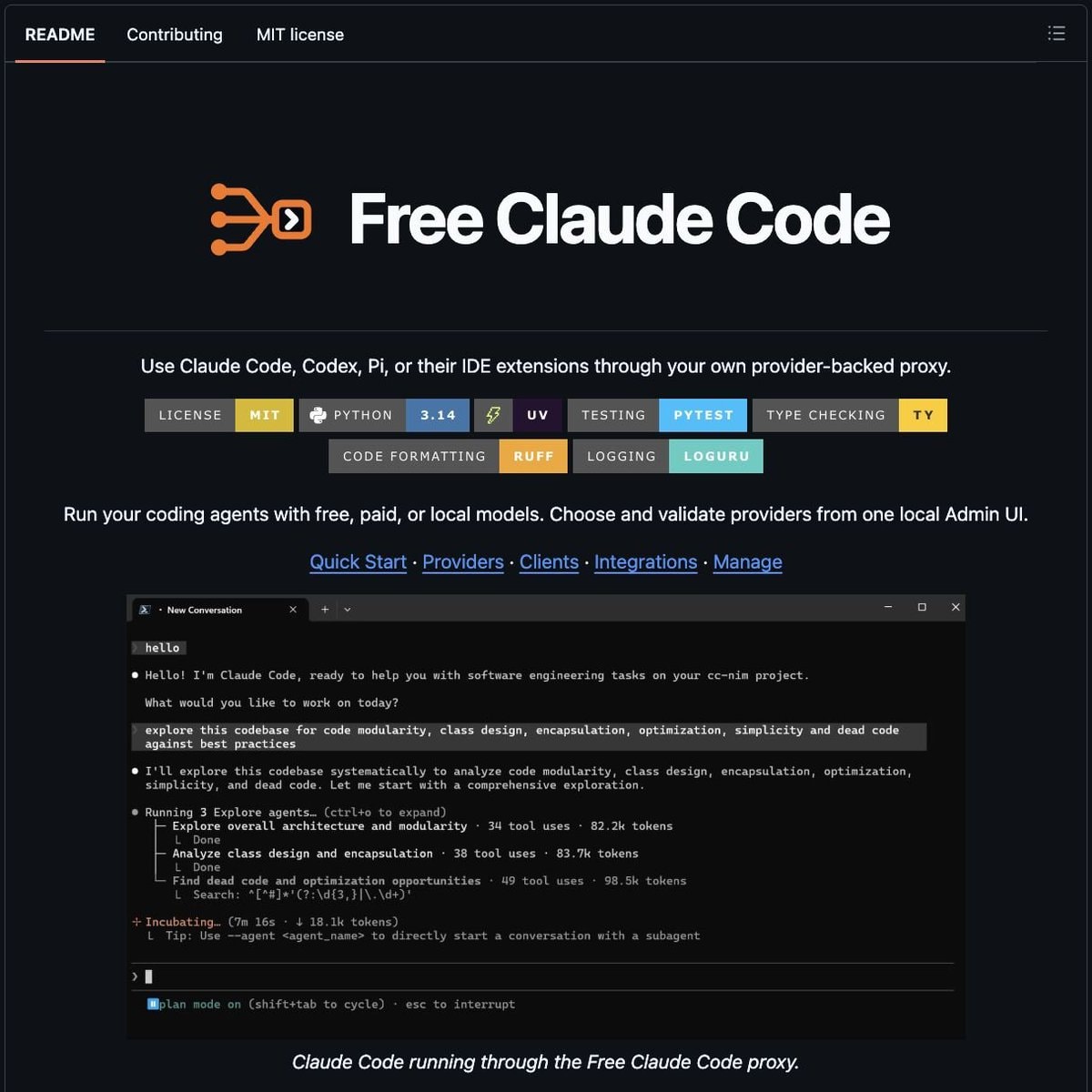 Free Claude Code proxy