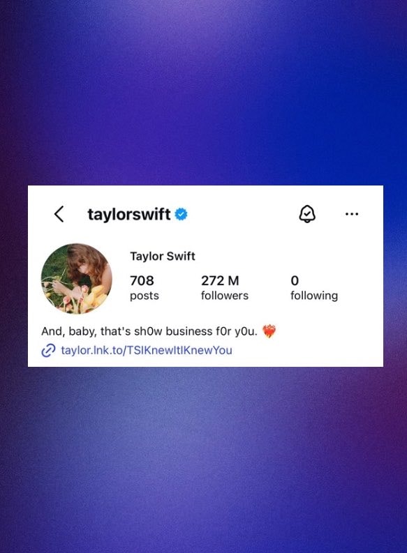 Taylor Swift Instagram bio update (photo 2 of 2)