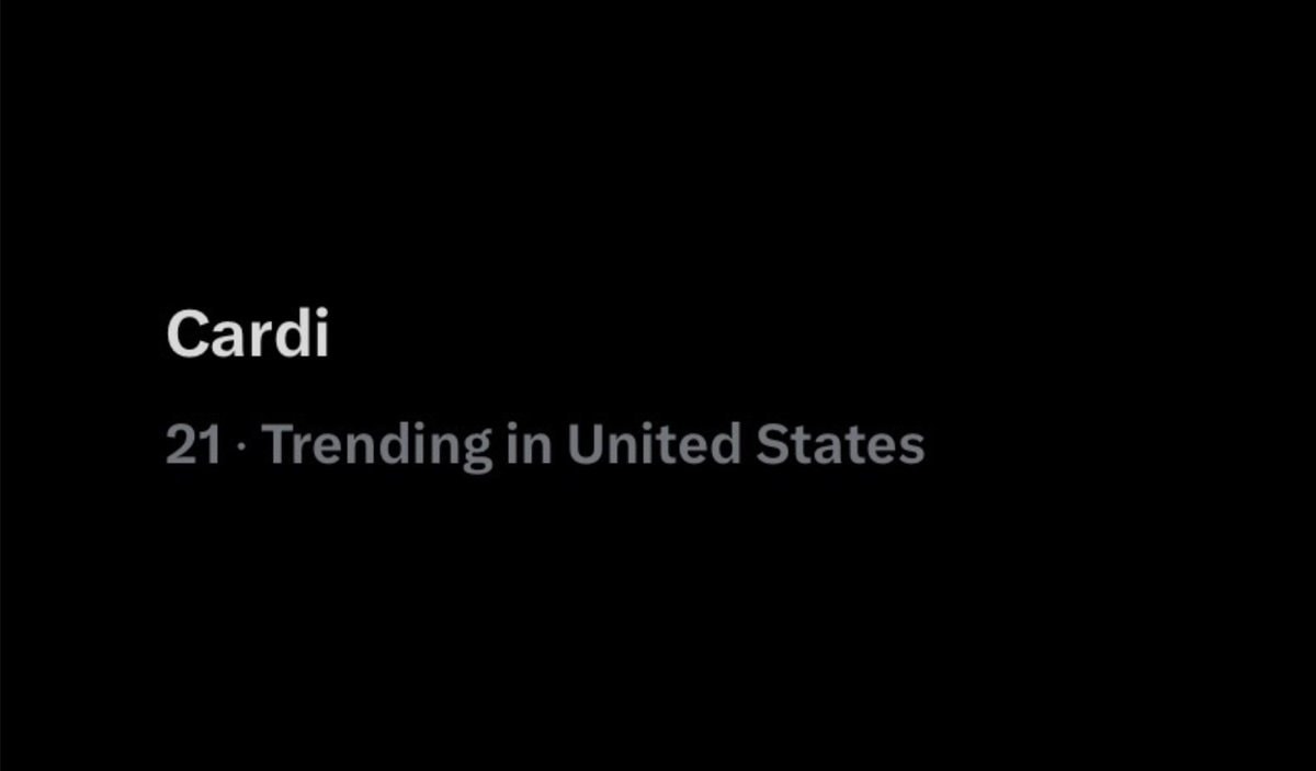 Cardi B trending #21 US