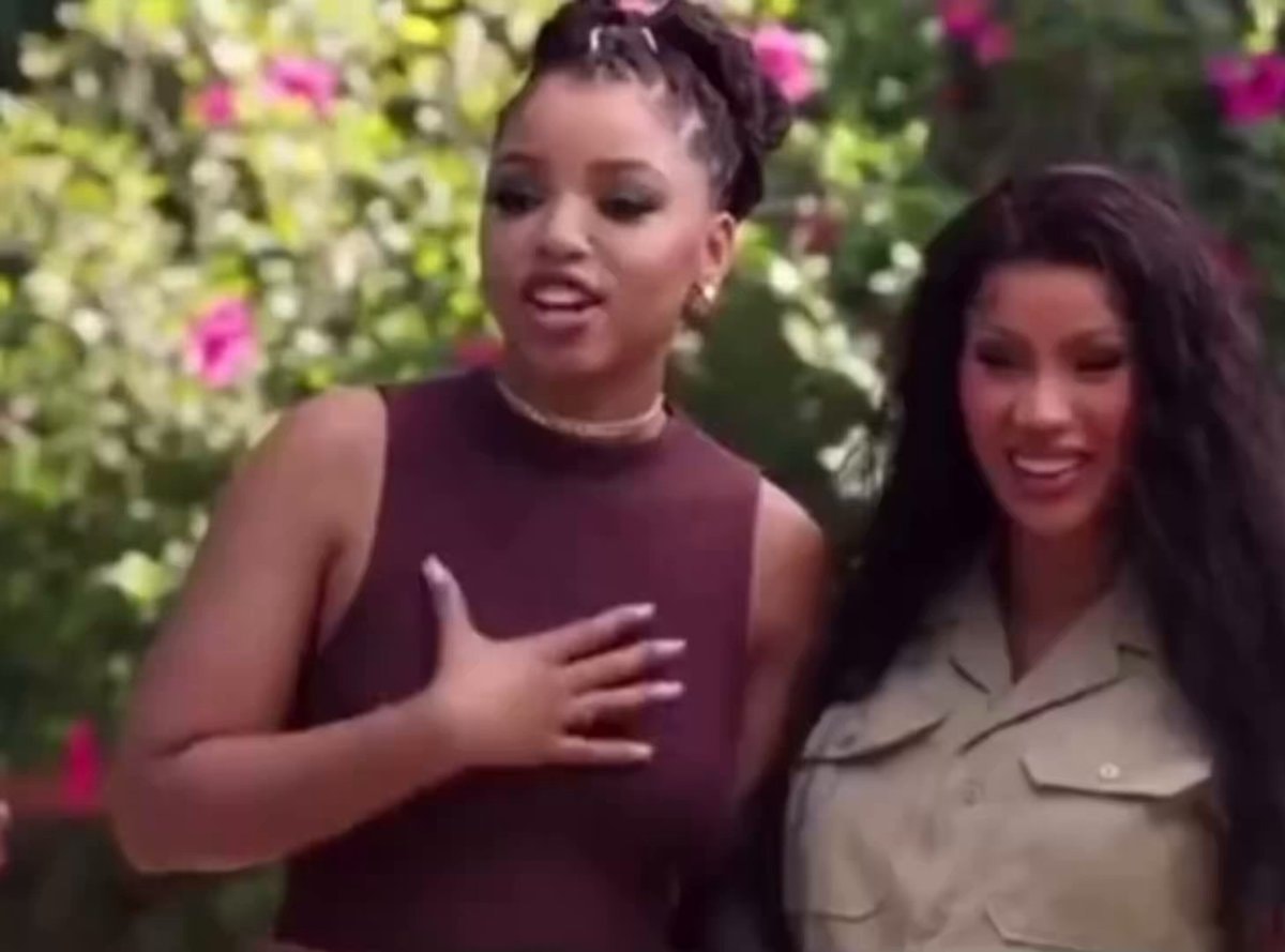 Cardi B and Chloe Bailey owl moment