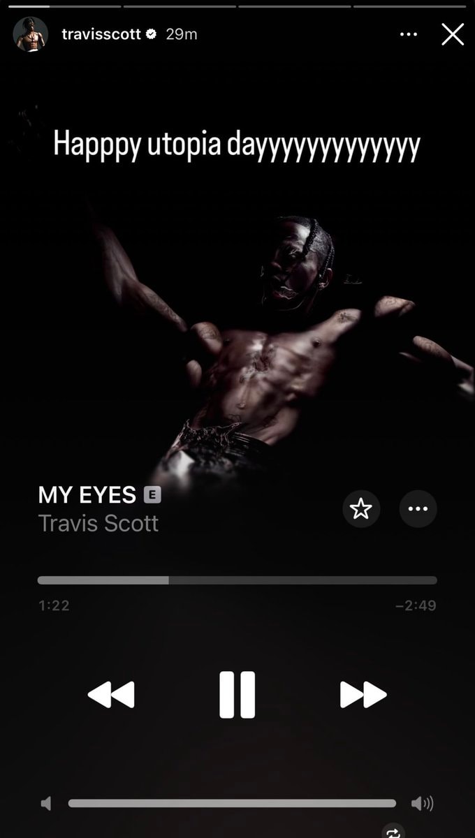 Travis Scott utopia day MY EYES