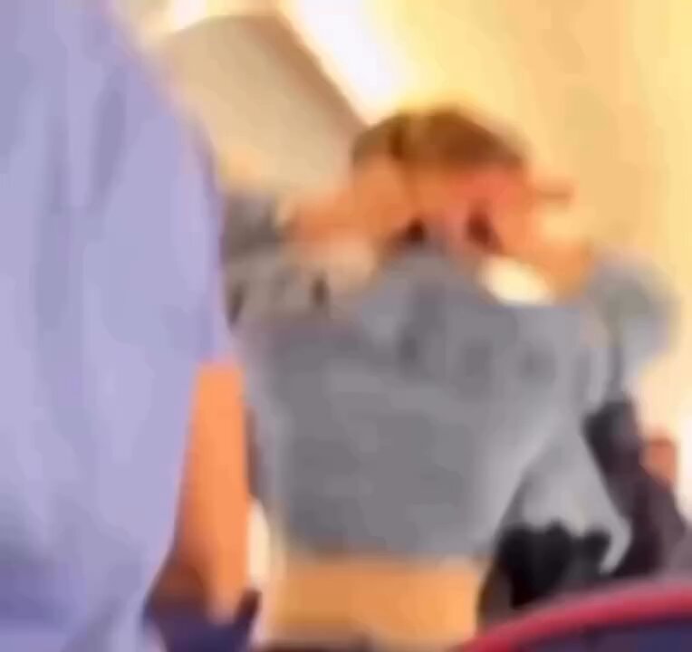 Airplane passenger emotional moment