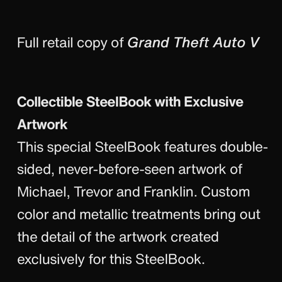 GTA VI Collector's Box $400