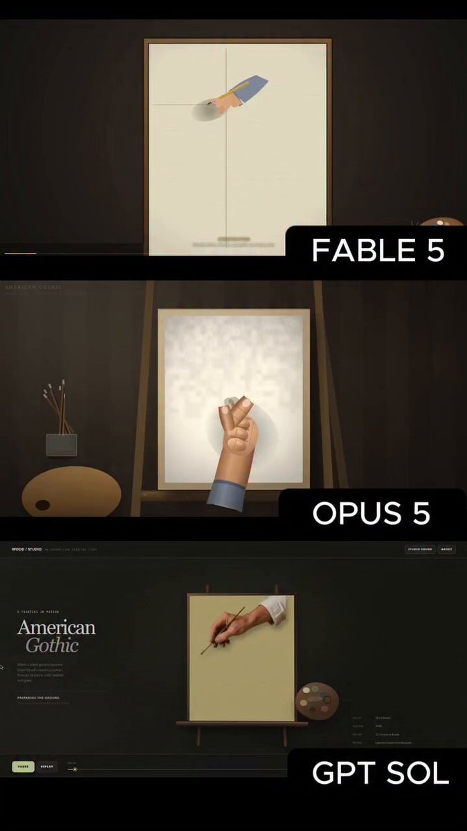 American Gothic AI painting comparison