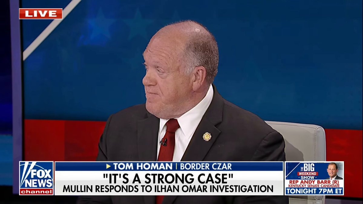 Tom Homan on Ilhan Omar investigation