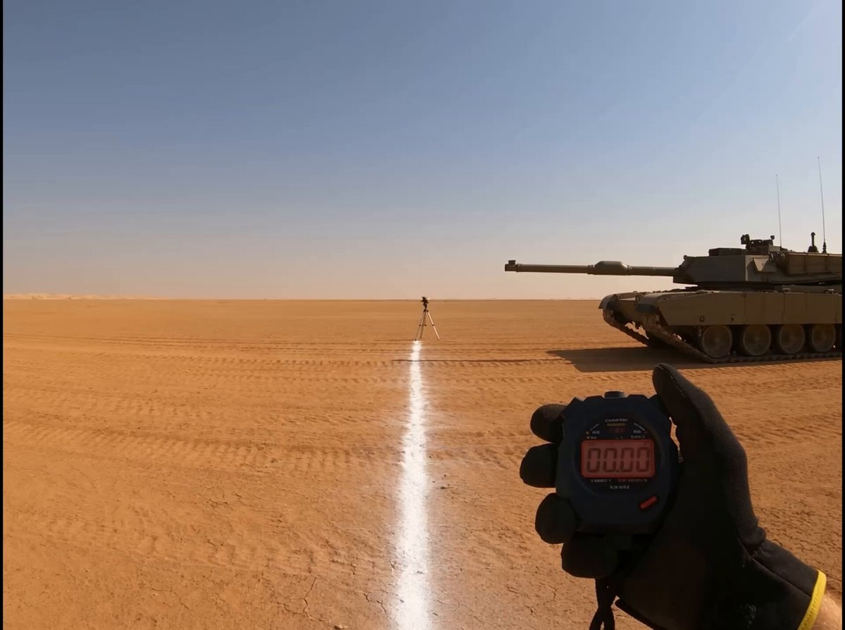 tank laps earth in 9.83s
