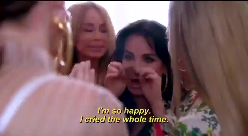 women emotional celebration impending turn