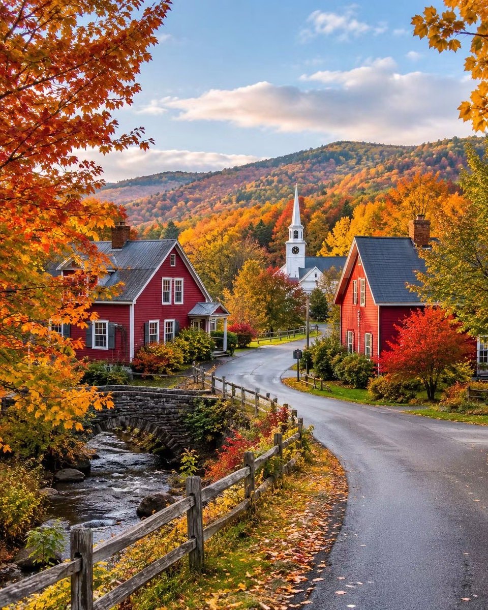Woodstock Vermont autumn