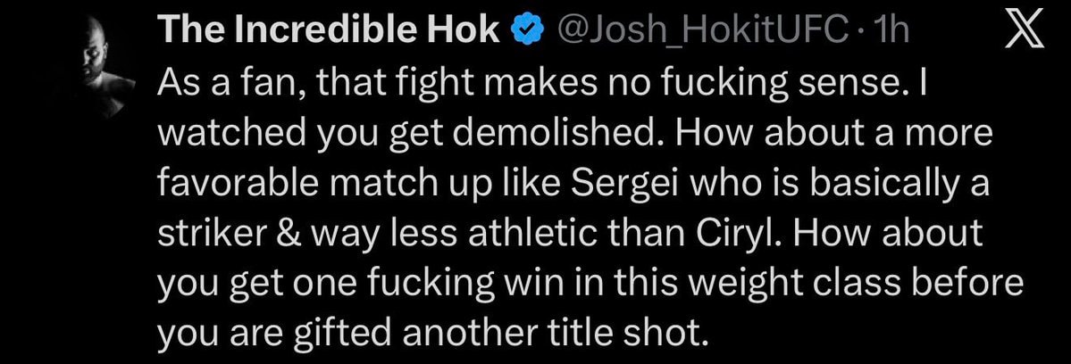Josh Hokit not happy