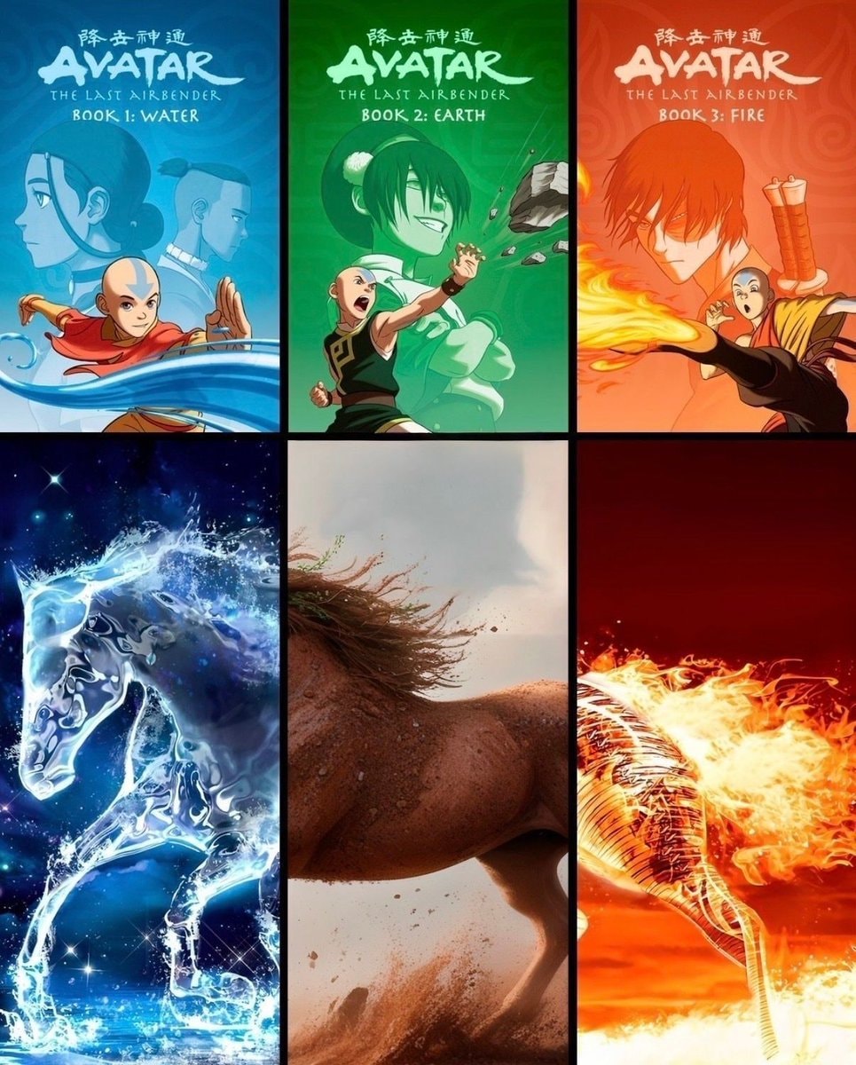 Avatar: The Last Airbender trilogy cover art