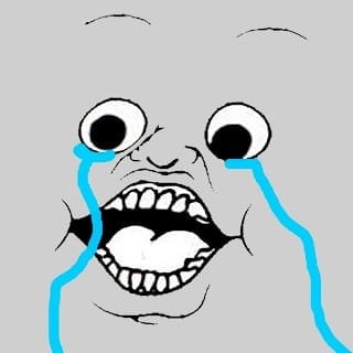 exasperated cartoon face reaction