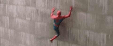 Spider-Man climbing wall action