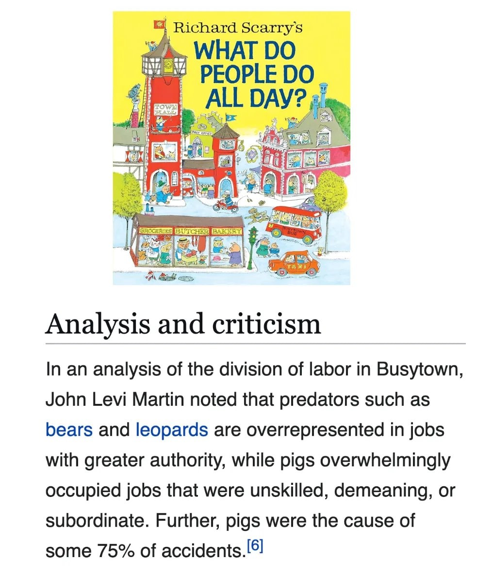 Richard Scarry Busytown anti-pig analysis