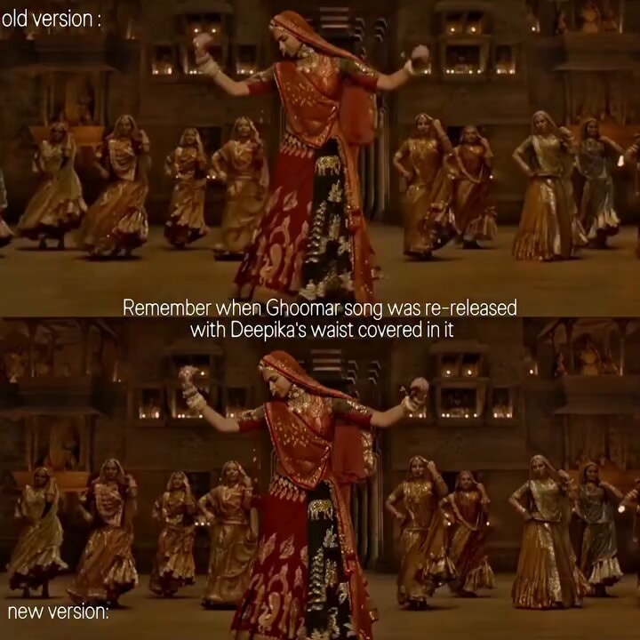 Ghoomar re-release Deepika waist covered