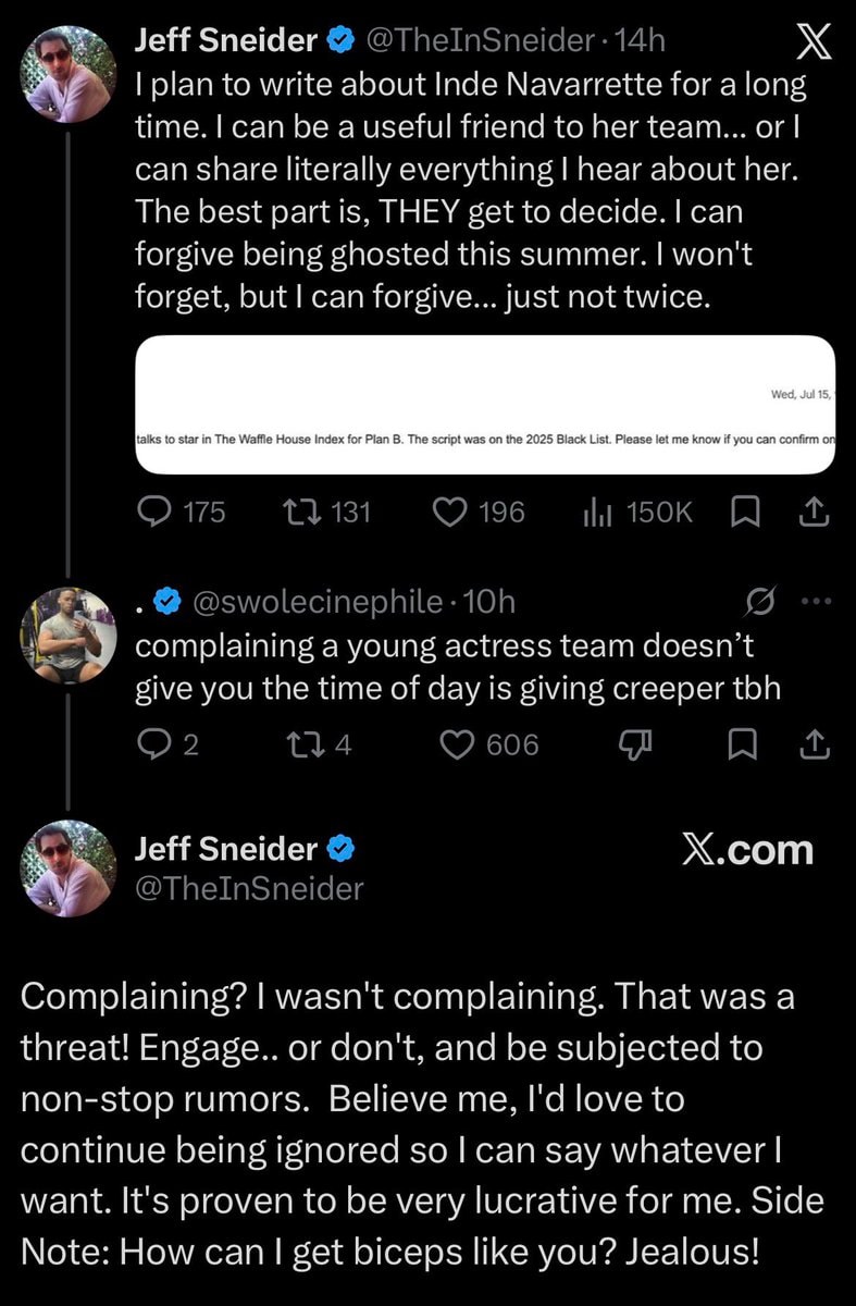 Jeff Sneider blacklist opinion