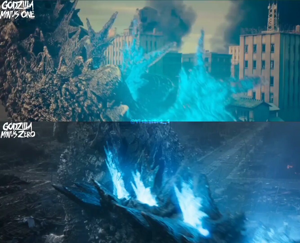 Godzilla atomic breath comparison