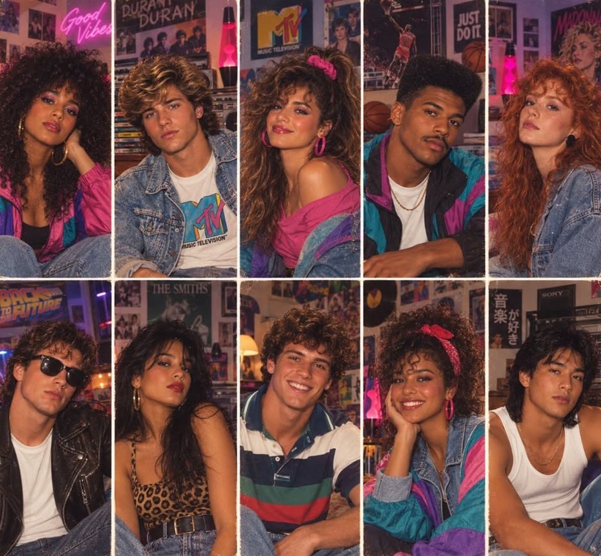 1980s collage group photo 1980s collage group photo