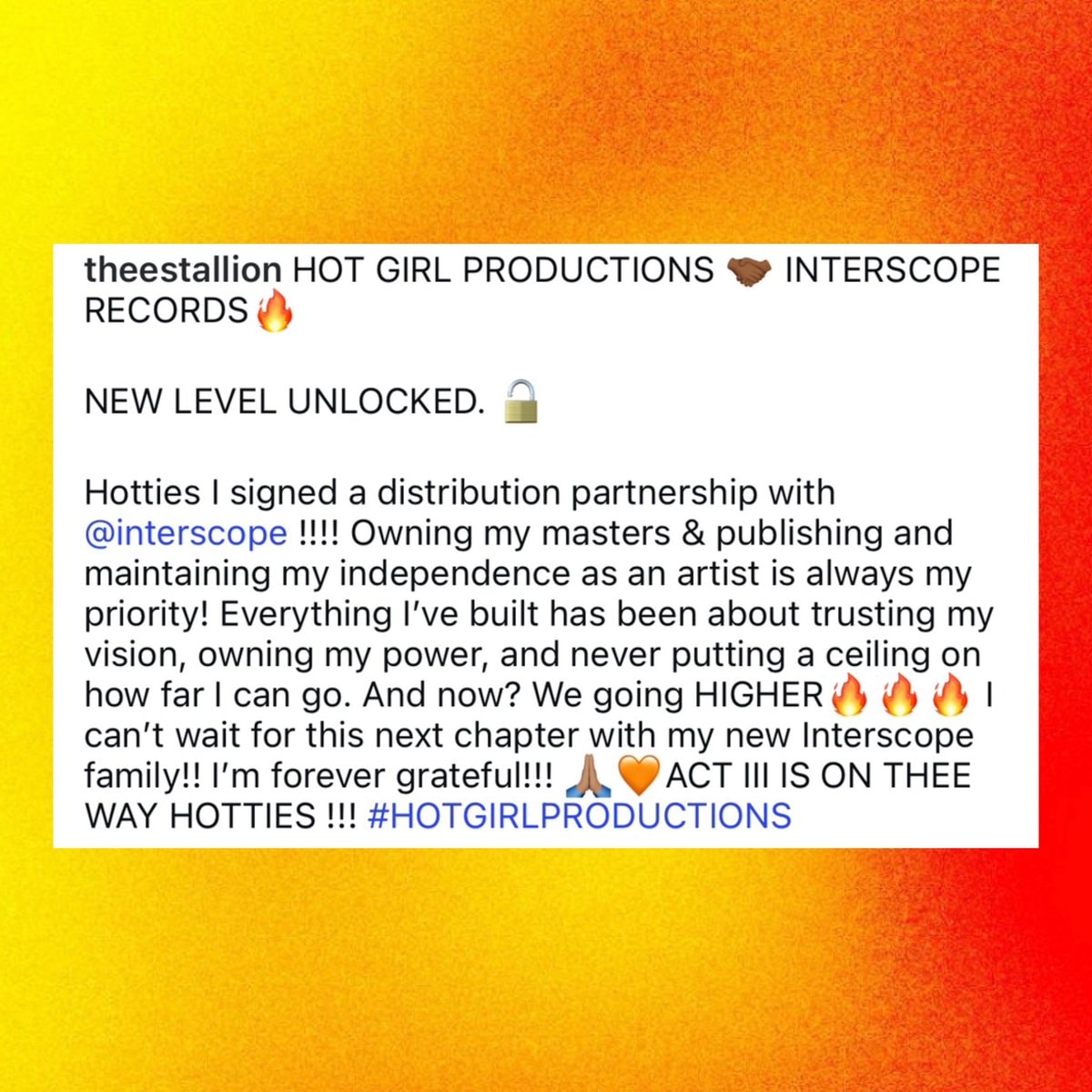 Megan Thee Stallion ACT III announcement (photo 2 of 2)