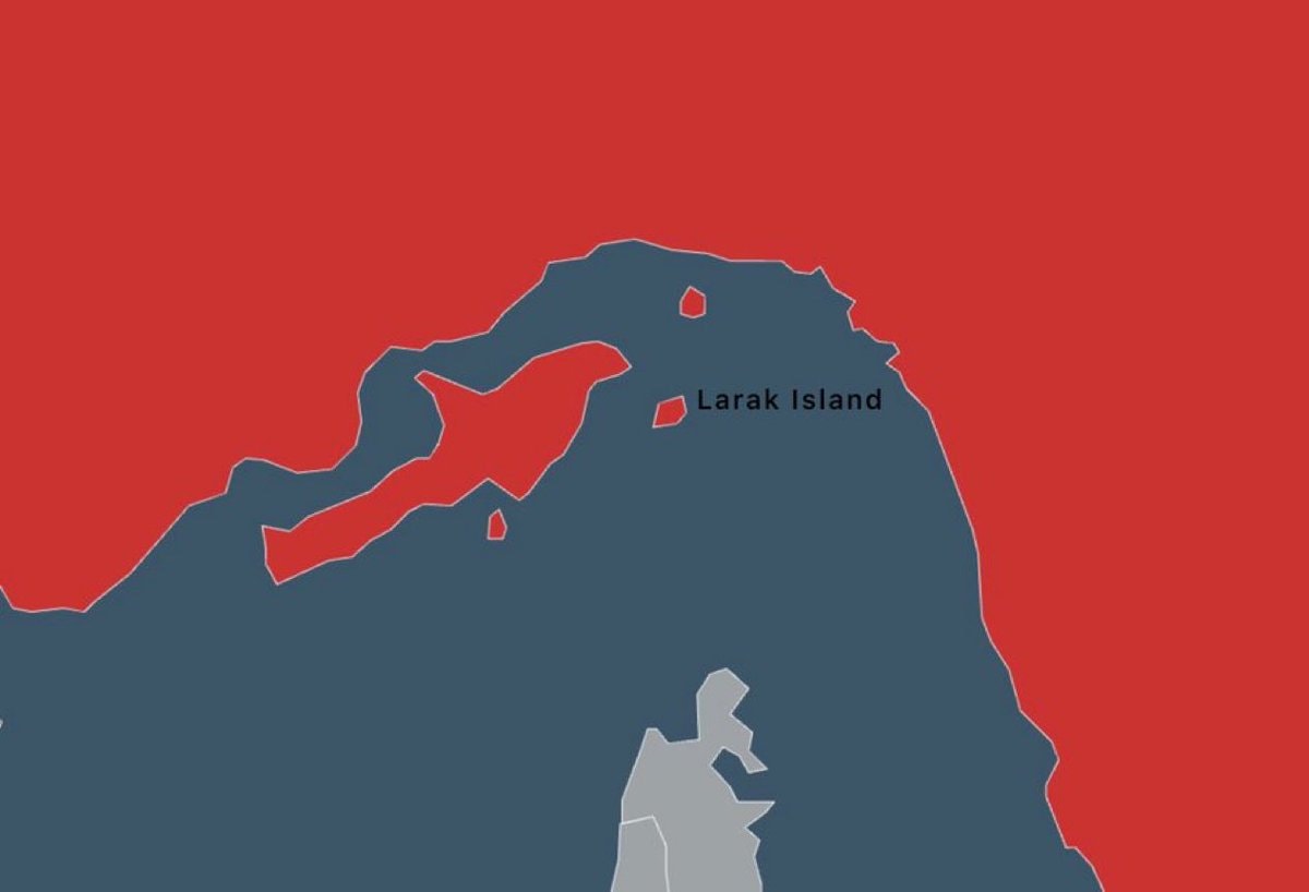 Strait of Hormuz Larak Island map