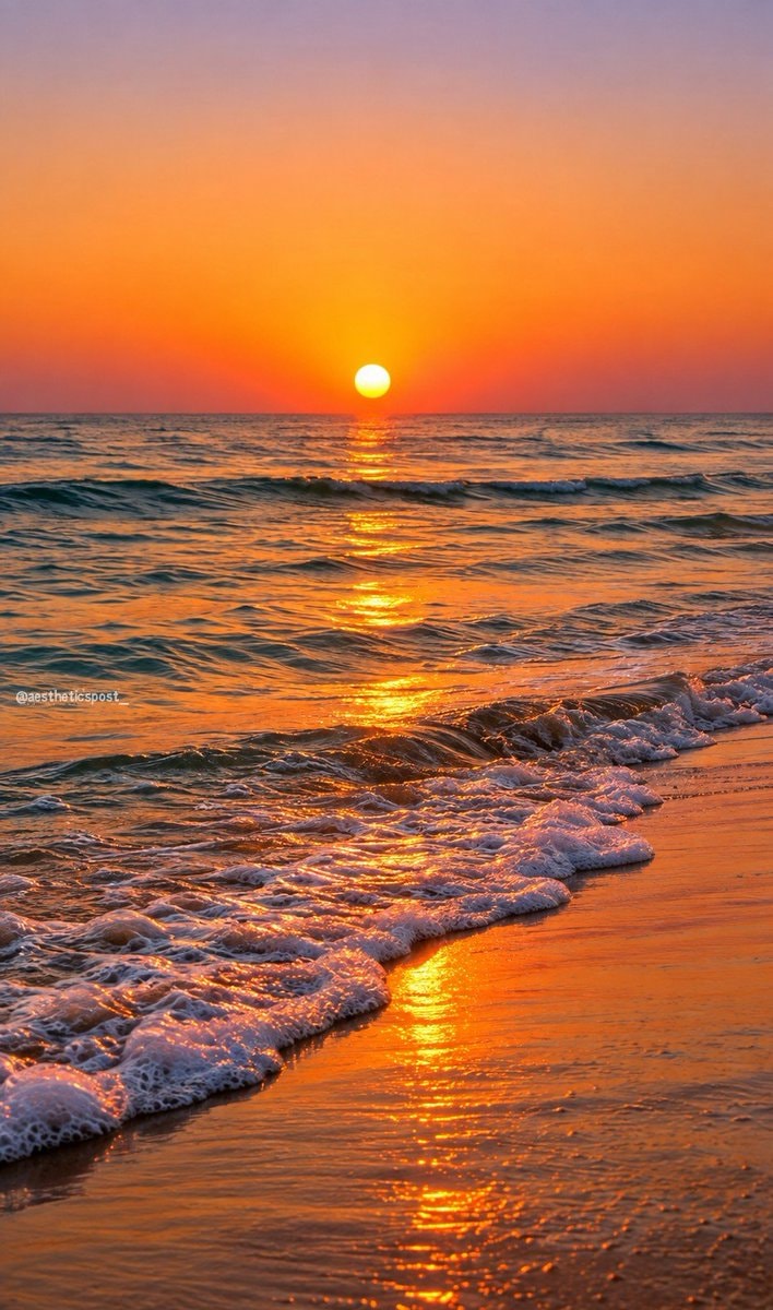serene beach sunset