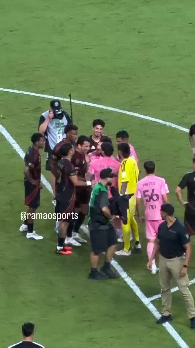 Messi argues with Atlanta players after loss