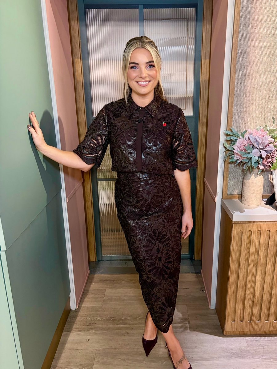 Sian Welby in dark lace