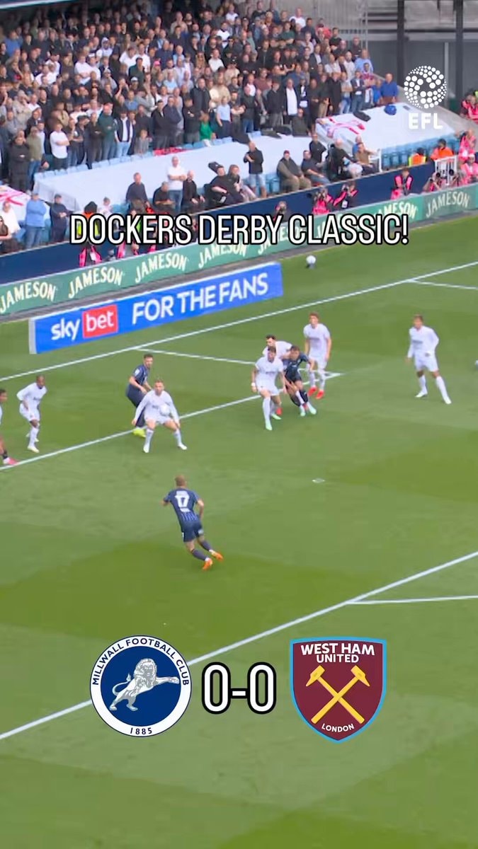 Millwall vs West Ham Dockers Derby Classic