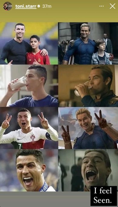 Cristiano Ronaldo Homelander comparison (photo 2 of 2)