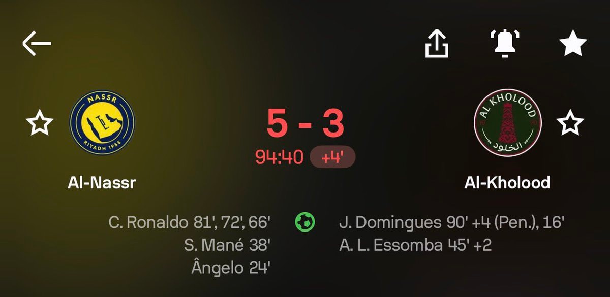 Al-Nassr vs AL-KHOLOOD 5-3 result
