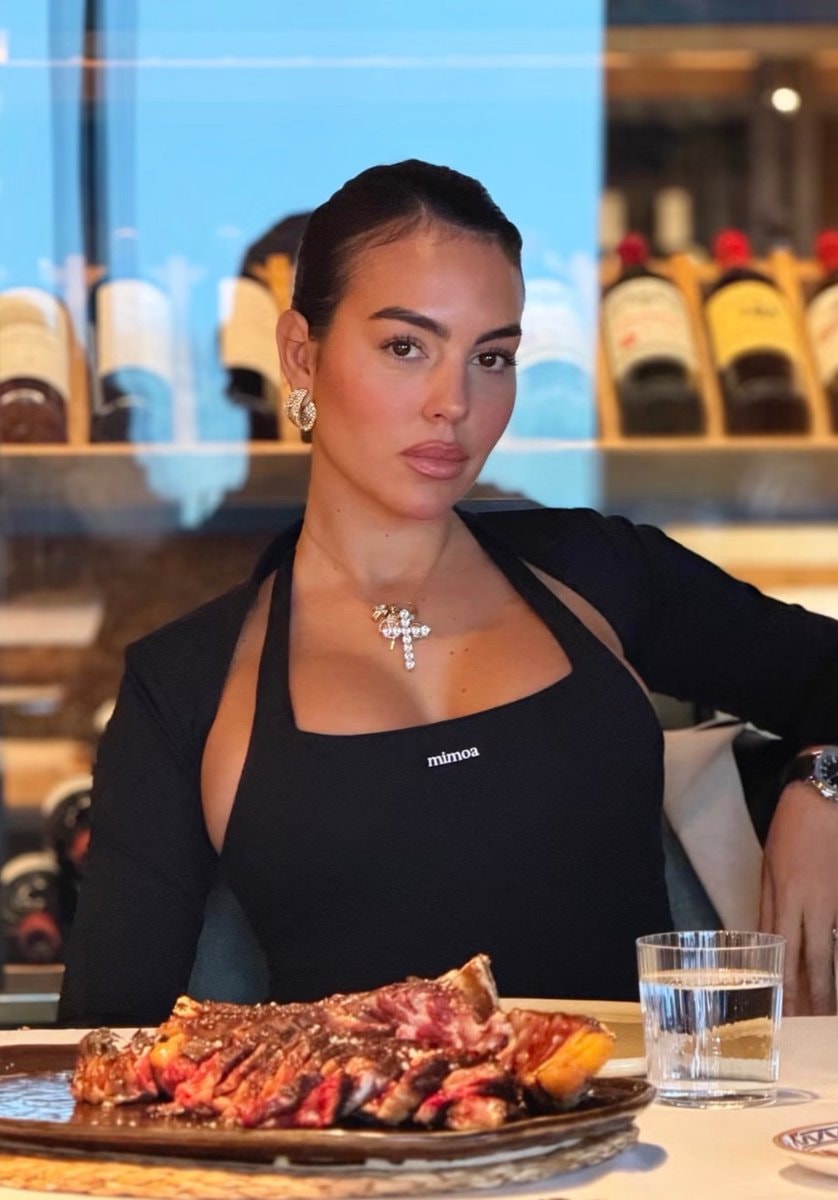 Georgina enjoying dinner Georgina enjoying dinner