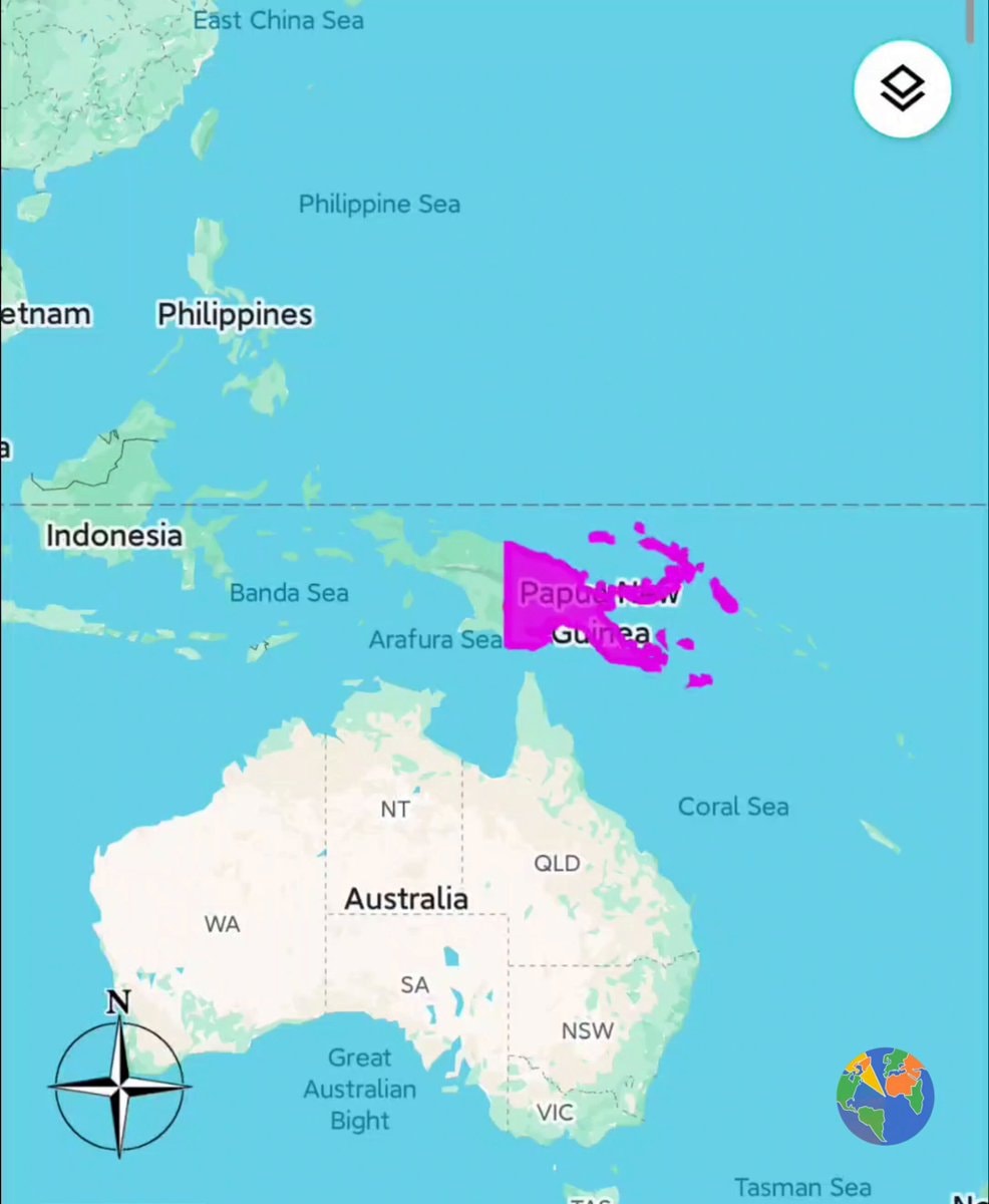 Papua New Guinea map size