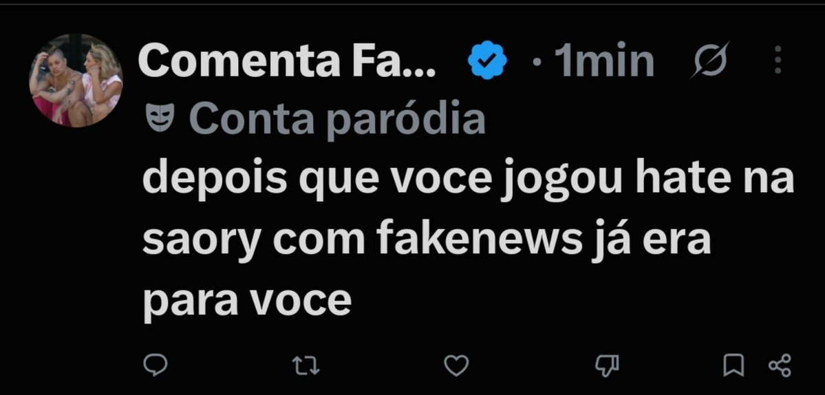 Saory parody account timing