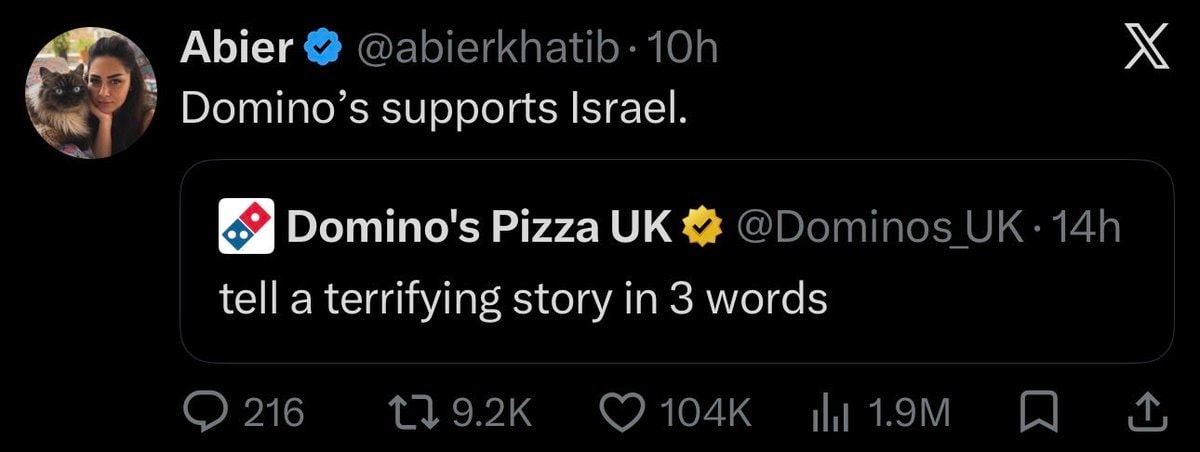 Domino's Israel support controversy