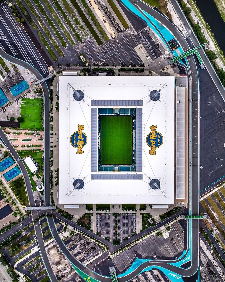 Hard Rock Stadium Miami aerial