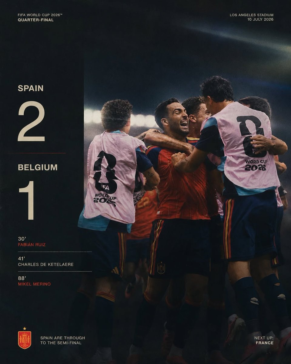 Spain Belgium 2026 quarterfinal Mikel Merino