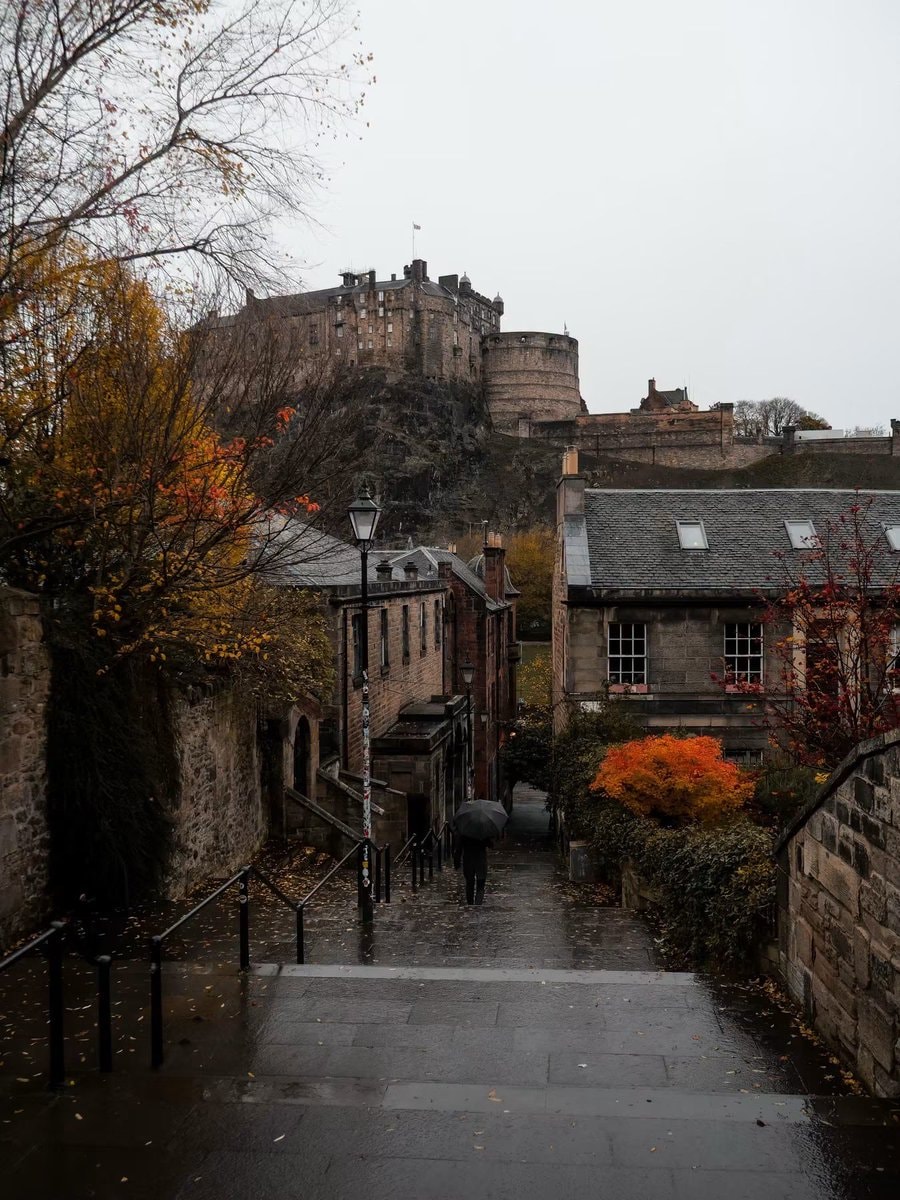 Edinburgh Scotland UK rain