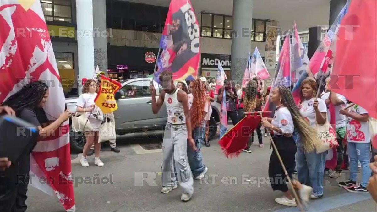 Lula da Silva supporters march in Rio