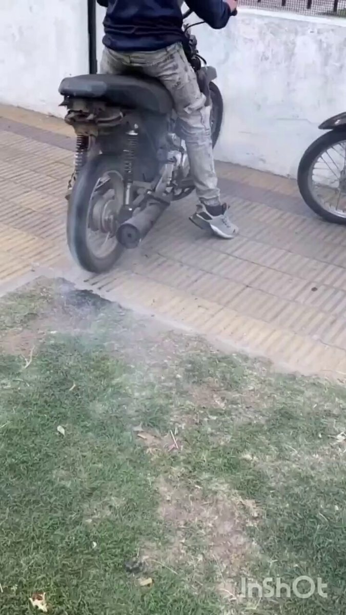 Motorcycle rider hits self-destruct mode