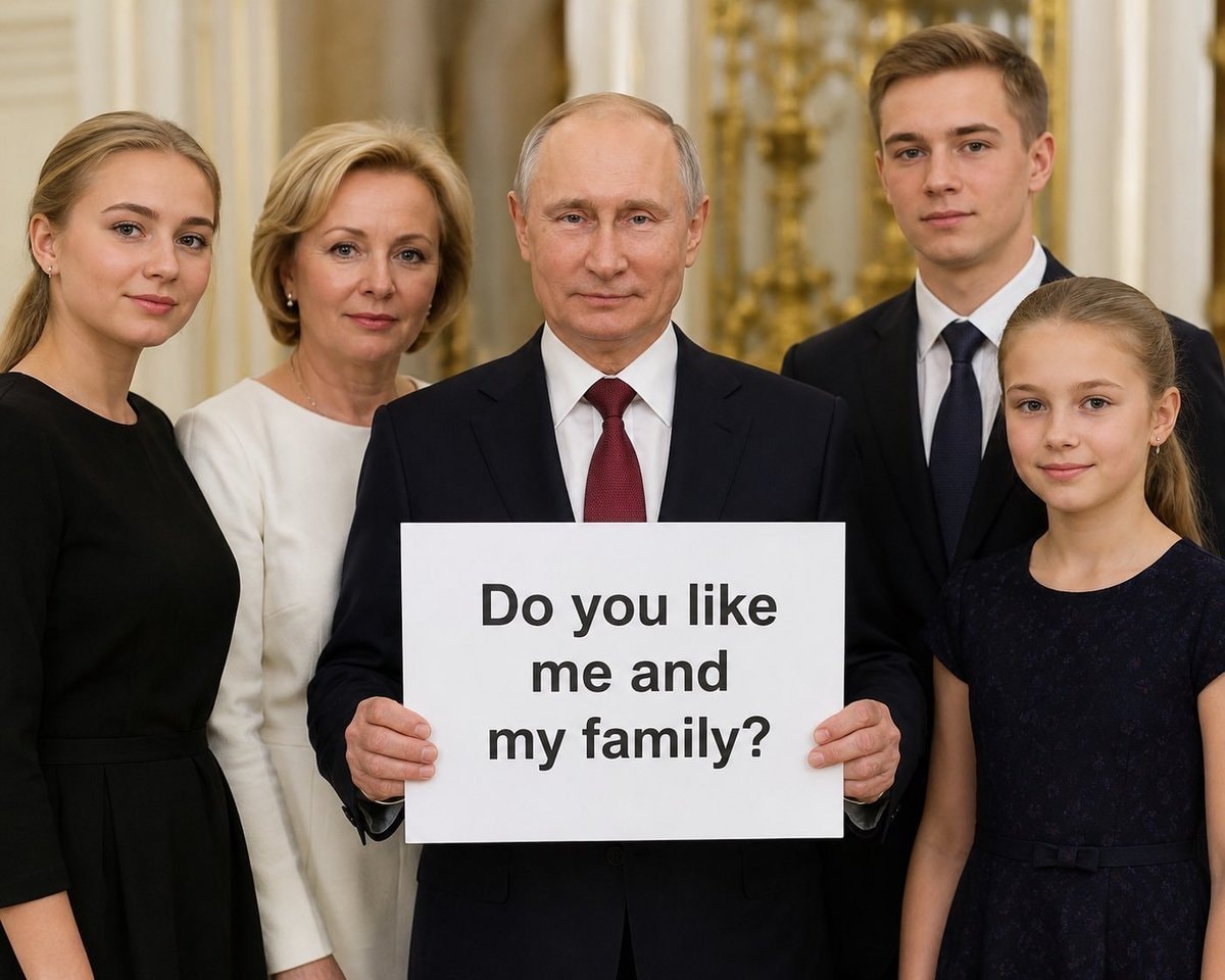 Vladimir Putin and family portrait