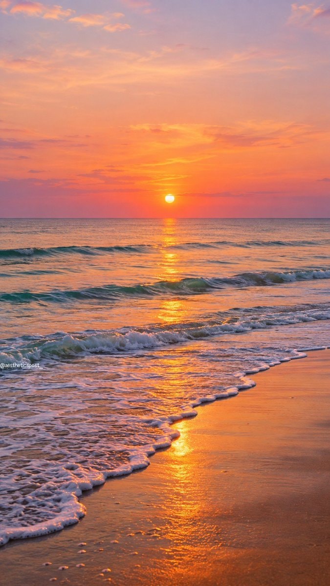 serene beach sunset