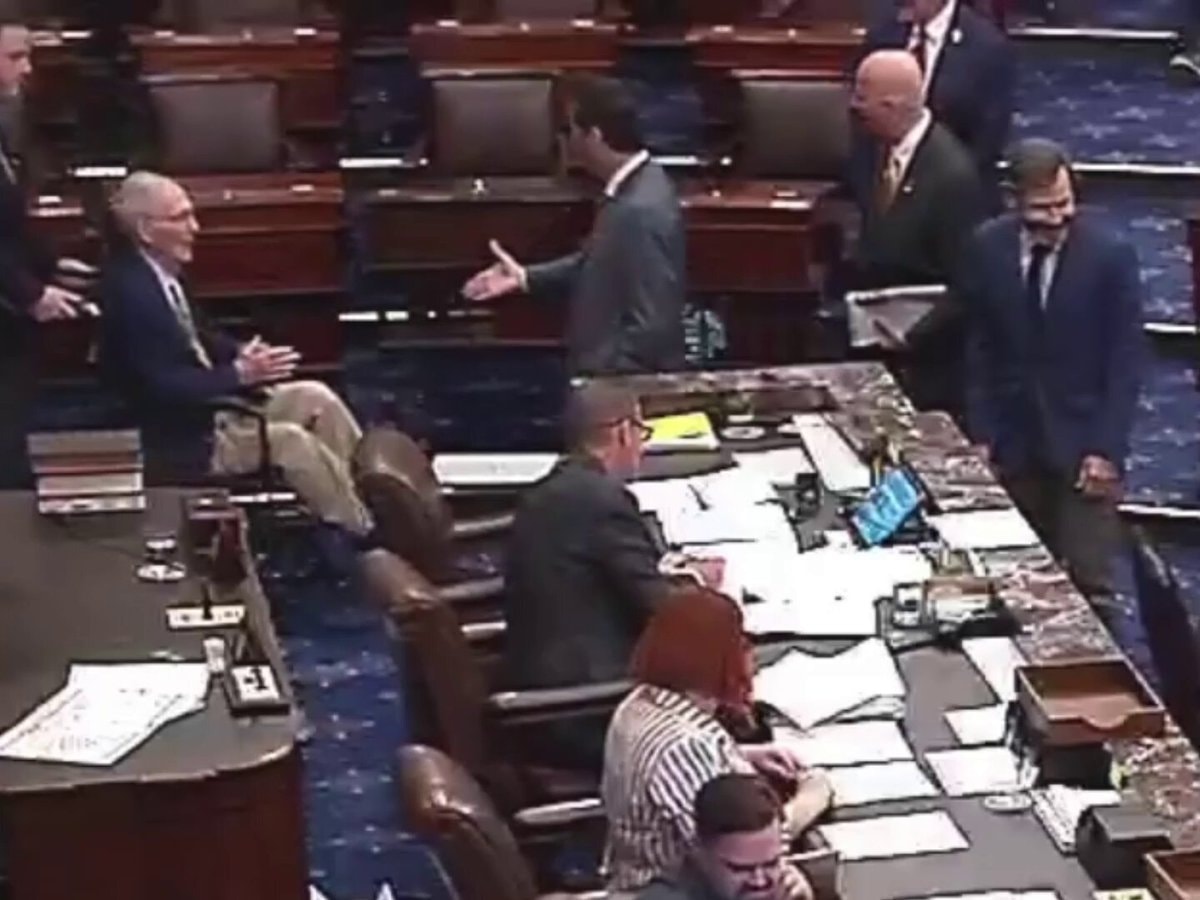 Mitch McConnell Senate Floor Return Wheelchair
