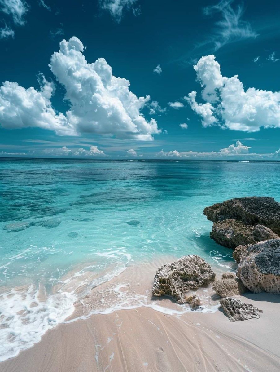 Serene tropical beach scene