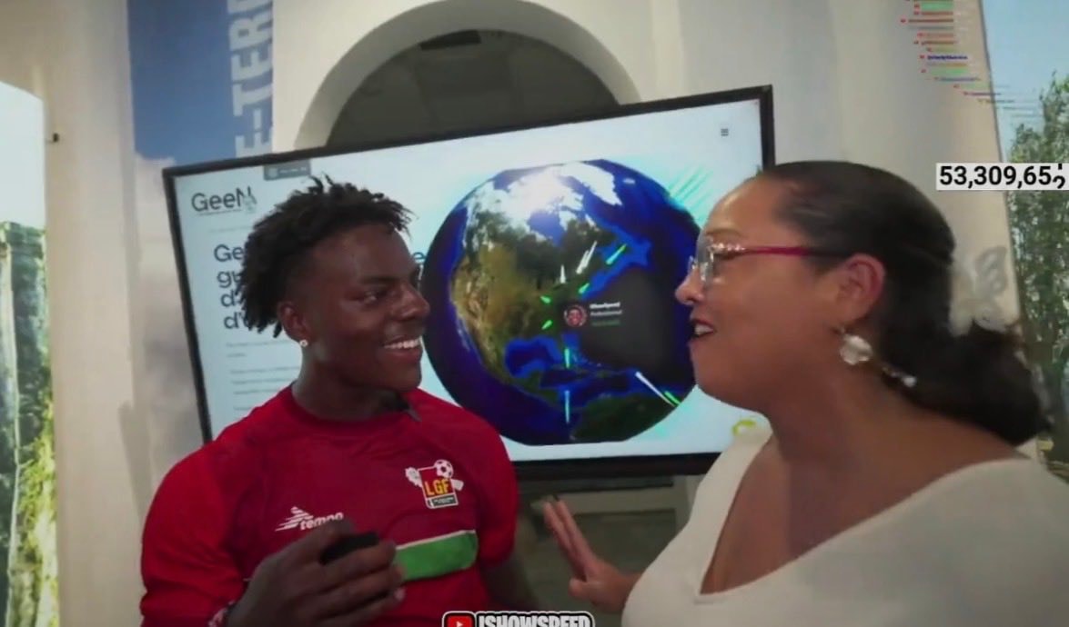 IShowSpeed receiving Guadeloupe citizenship documents