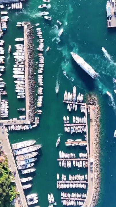 Yacht parallel parking during rush hour