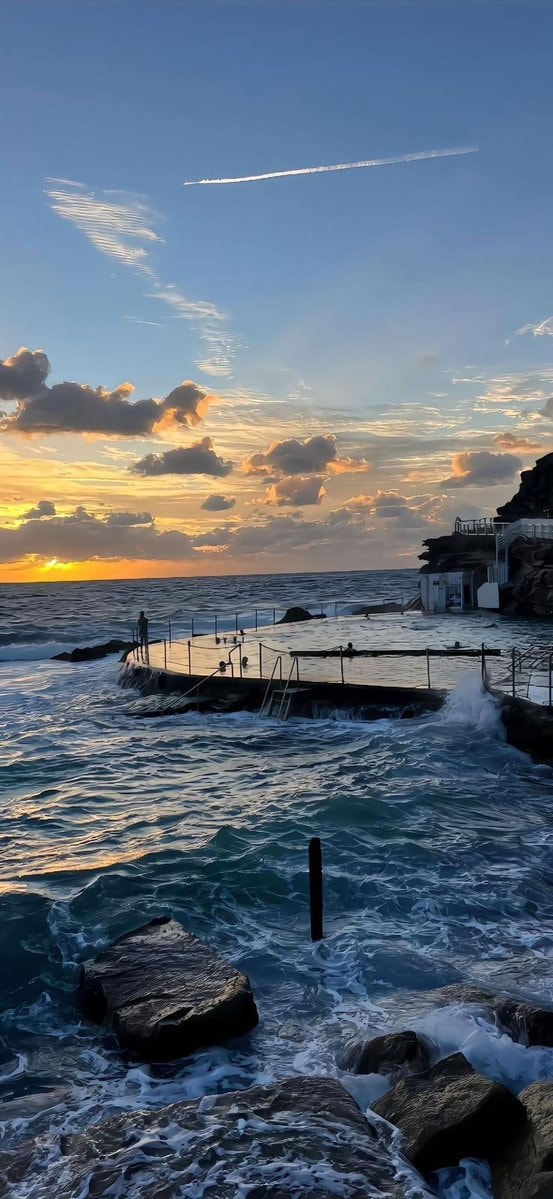 Italian seas at sunset