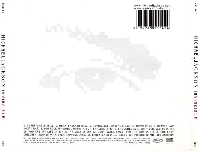 Michael Jackson Invincible (photo 2 of 2)