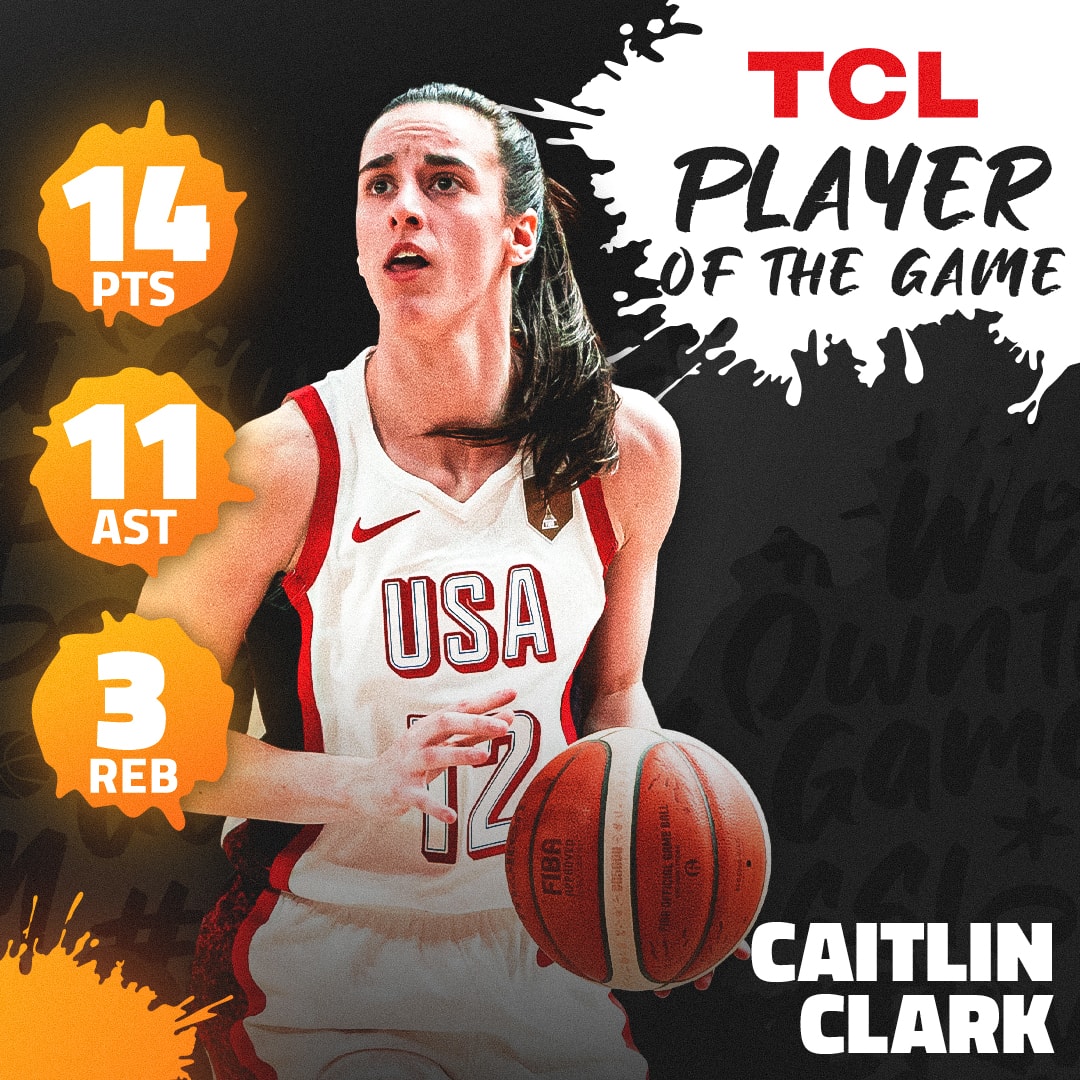 Caitlin Clark Player of the Game USA Caitlin Clark Player of the Game USA