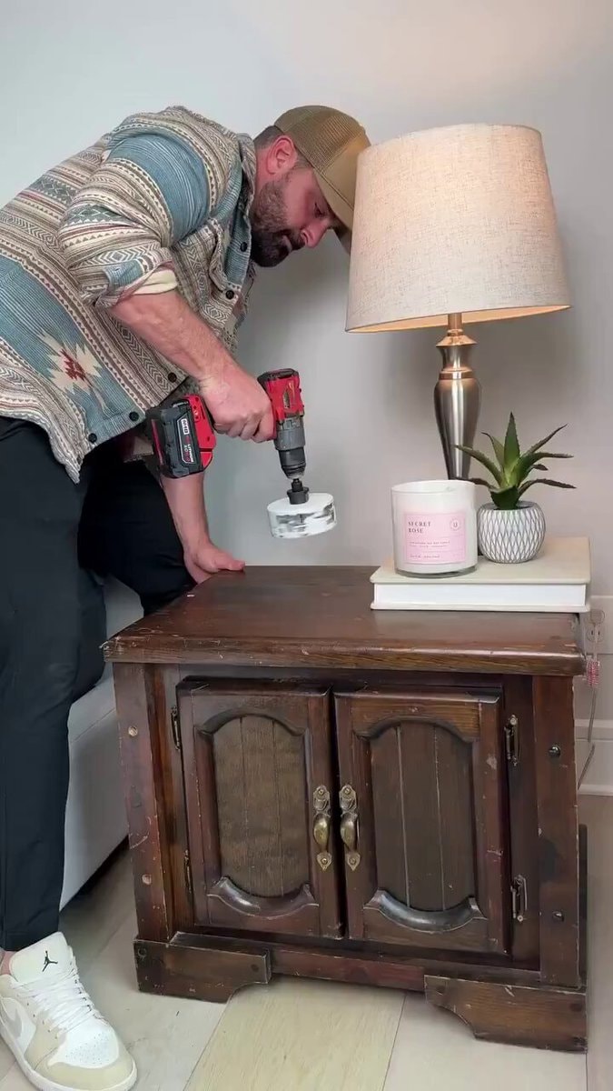 DIY side table makeover