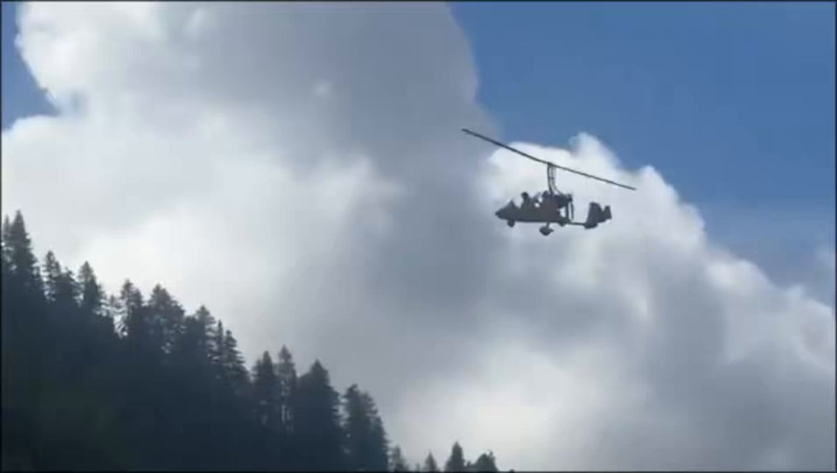 mini helicopter crash Campliccioli dam